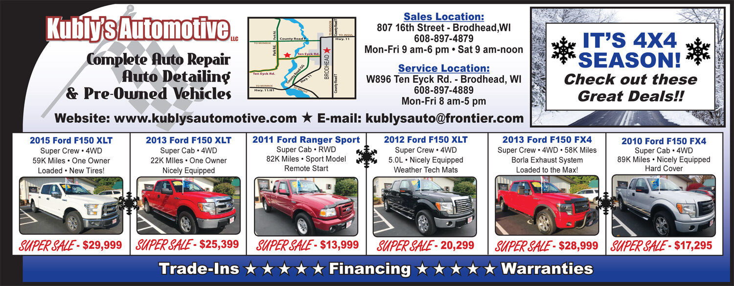 Kubly's Automotive Pre-Owned November Auto SUPER SALES!